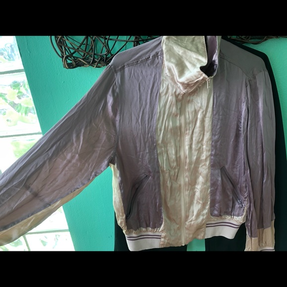 Topshop Silk Bomber Jacket Sz UK 12 / Euro 40 - Picture 2 of 8